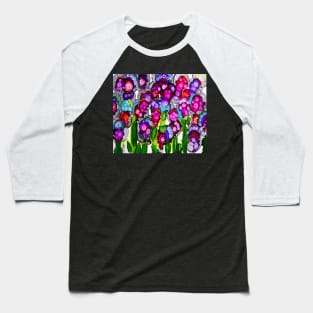 Heavenly Doodles - Flower of Eyes Baseball T-Shirt